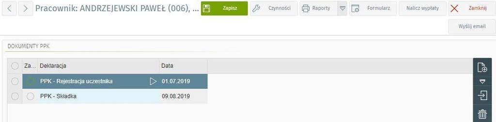 2. Kartoteka pracownika/ppk/ogólne Zmiany w kartotece pracownika w zakładce Ogólne znajdują odzwierciedlenie w dokumentach PPK, które wysyłamy do instytucji finansowej.