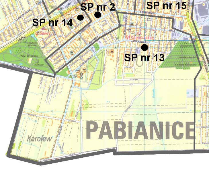 7 Granice obwodu Szkoły Podstawowej nr 13 im Stefanii Sempołowskiej 8 Granice obwodu Szkoły