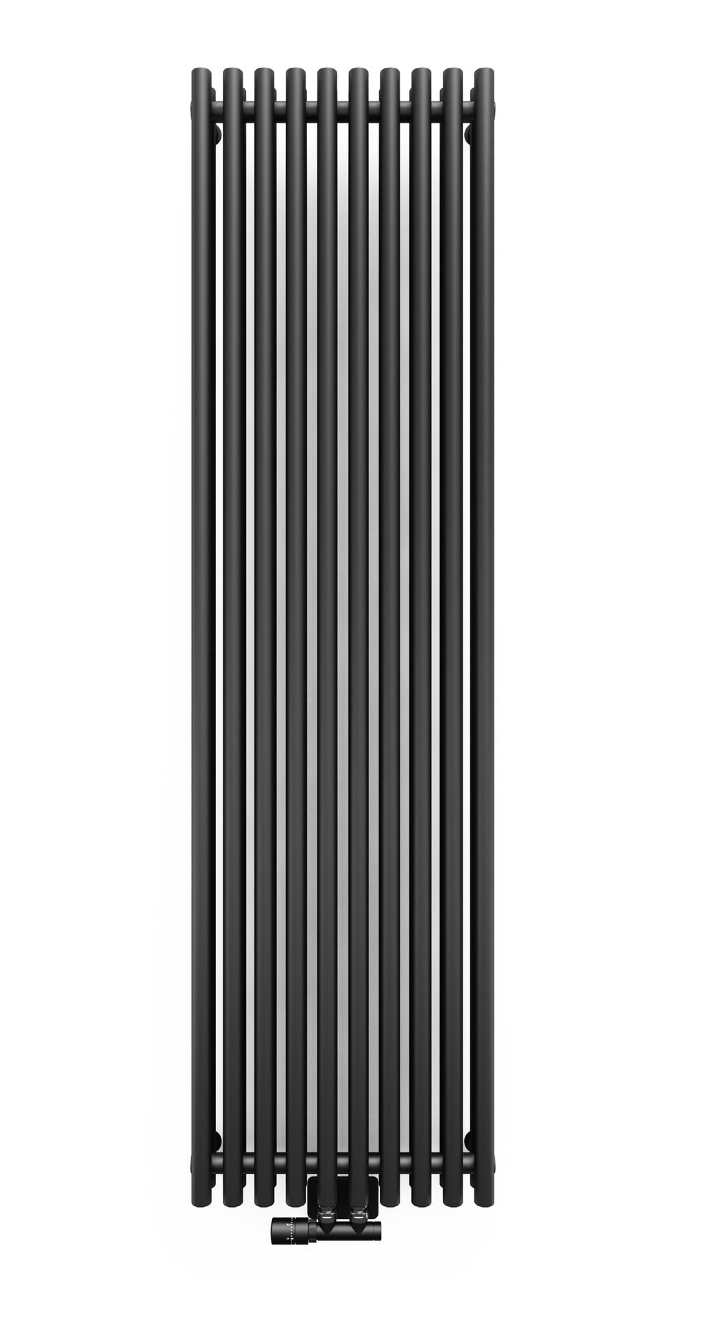 1800 490 ZX : Anodic Black Zawór zespolony termostatyczny, kątowy, prawy, czarny mat Głowica