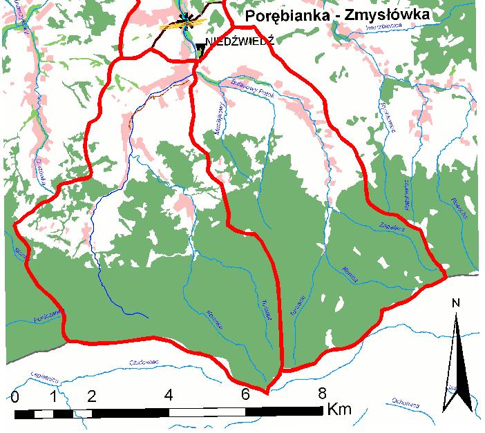 dane hydrologiczne p% Niedźwiedź Porębianka p. K. 0.1 273 149 0.2 245 134 0.3 229 125 0.