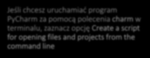 terminalu, zaznacz opcję Create a script