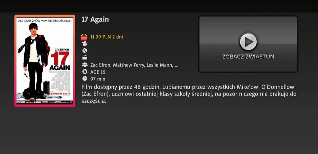 Aby zobaczyć więcej szczegółów danego filmu, wypożyczyć go albo