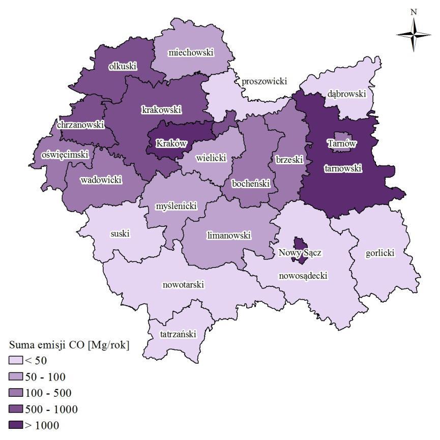 o stanie środowiska w województwie małopolskim w 2015 roku, WIOŚ w Krakowie) Rysunek 7.