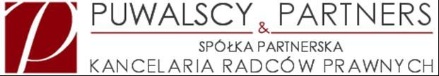 Informacja o zasadach przetwarzania danych osobowych przez Puwalscy & Partners sp. p. Kancelaria Radców Prawnych Celem wykonania obowiązków nałożonych Rozporządzeniem Parlamentu Europejskiego Rady (UE) 2016/679 z dnia 27 kwietnia 2016 r.