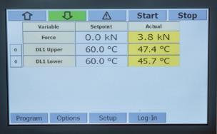 temperatury i nacisku 15" panel dotykowy Konstruktor procesu z zapisem poleceń i zdarzeń