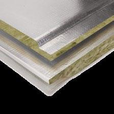 Panel URSA AIR ZERO A2 (grubość 25 mm) Powierzchnia zewnętrzna składa się z warstwy aluminium wzmocnionego gęstą siatką z włókna szklanego.