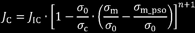 Im większa jest wartość parametru, tym mniejsza rzeczywista odporność na pękanie J C.