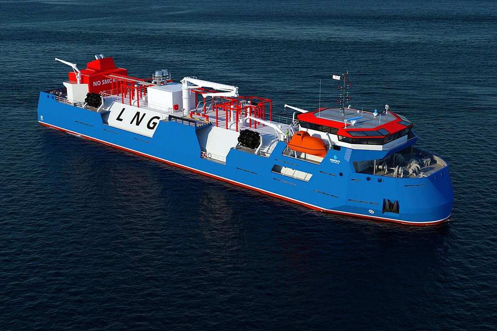 terminala LNG o niewielkiej skali i budowy innowacyjnych jednostek dedykowanych dalszej redystrybucji surowca drogą morską (bunkierki LNG).