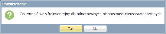 W formularzu Dodawanie frekwencji czasowej opisz nieobecność ucznia i kliknij przycisk Zapisz.