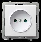 SERIES Gniazda podtynkowe Flush mounting socket outlets Zaciski gwintowe Napięcie znamionowe: 250V Prąd znamionowy: 16A Screw terminals Rated voltage: 250V Rated current: 16A GP-1RZD/m/00 1081