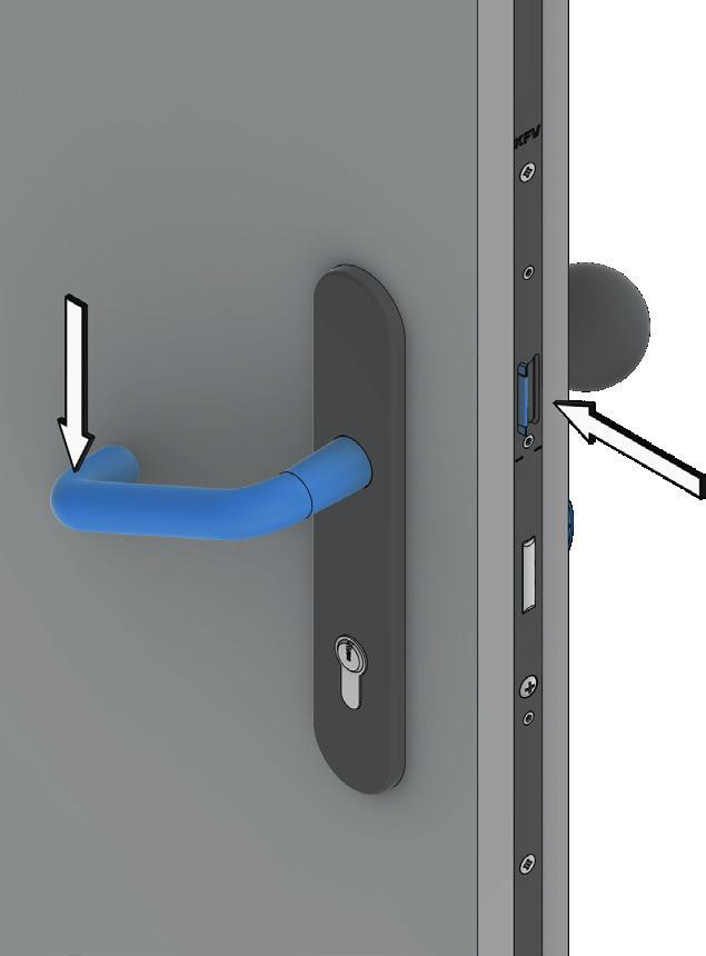 Nieprawidłowe działanie zamka głównego zasuwnicy wielopunktowej może uniemożliwić jej otwarcie po zamknięciu.