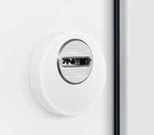 Aluminiowa klamka wewnętrzna Drzwi zewnętrzne ThermoSafe są w wersji standardowej oferowane z elegancką klamką wewnętrzną Rondo,