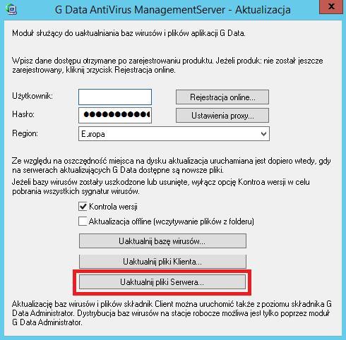 2. Aktualizacja do wersji 14.2 Istnieją dwa sposoby aktualizacji oprogramowania do wersji 14.2: aktualizacja online przy pomocy aplikacji InternetUpdate, aktualizacja z nośnika instalacyjnego. 2.1. Aktualizacja przy użyciu metody online Aby rozpocząć proces aktualizacji online upewnij się, że G DATA Administrator został zamknięty.