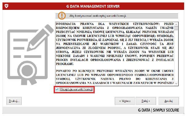 Przed kliknięciem przycisku Dalej przeczytaj i akceptuj umowę licencyjną. Proces aktualizacji będzie teraz kontynuowany. Kliknij Zakończ aby zakończyć proces aktualizacji. 3.