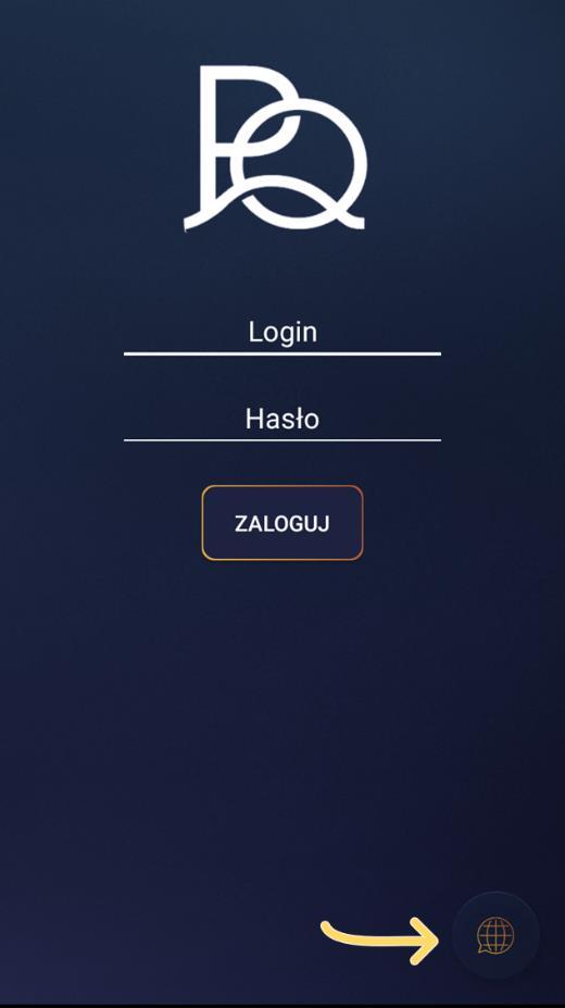1.4. Logowanie i wybór języka Aplikacja PQ-CONTROL dostępna jest w następujących językach: angielskim polskim