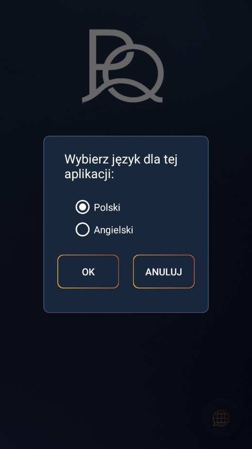 odpowiedniego języka: Logowanie do aplikacji następuje poprzez podanie loginu oraz hasła otrzymanego od