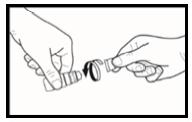 Podczas odkręcania będzie odczuwalny lekki opór, dopóki pierścień się nie przerwie (rysunek 1.). 4.