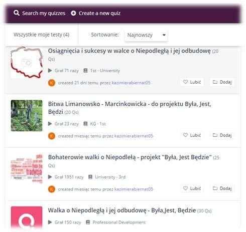 Innowacja Pedagogiczna Język i historia źródłem tożsamości narodowej W ramach Innowacji pedagogicznej uczniowie i ich rodzice mogli