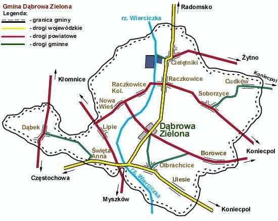 Mapa 2. Mapa gminy Dąbrowa Zielona Strefa społeczna Demografia Źródło: http://www.dabrowazielona.pl/asp/pliki/gmina/mapa.jpg Na koniec roku 2015 gminę Dąbrowa Zielona zamieszkiwało 3 919 osób.