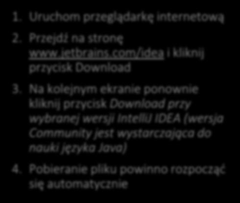 Na kolejnym ekranie ponownie kliknij przycisk Download przy wybranej wersji