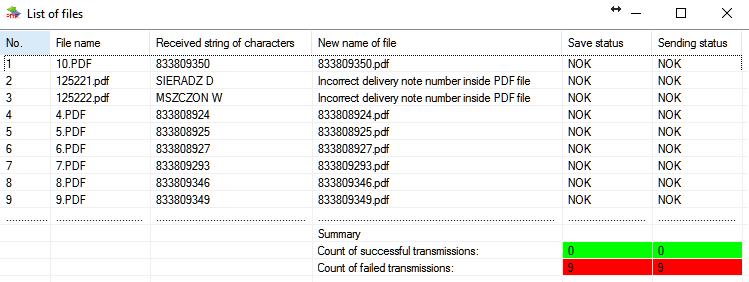INSTRUKCJA OBSŁUGI: 1. Interfejs programu 1.1 Interfejs programu- elementy informacyjne ekranu głównego Liczba odnalezionych plików typu "pdf" we wskazanym w ustawieniach folderze.