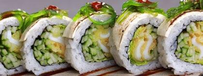 FUTOMAKI 6 szt. URAMAKI 6 szt. N tatar z krewetek i awokado 26.00 majonez, kawior, sezam 35 N ryba moonfish w tempurze 26.00 rzodkiew, ogórek, sałata, serek, pestki 36 N ryba moonfish z awokado 24.