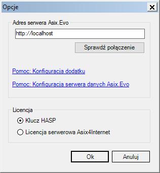 5. Licencjonowanie Do działania Asix.Evo jako serwera danych dla dodatku Asix Excel konieczne jest posiadanie serwerowego klucza Hasp. Dodatek Asix Excel może korzystać z dwóch rodzajów licencji.