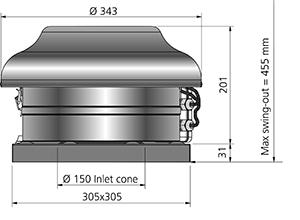 WYMIARY PRODUCT: TKS 300 C EC