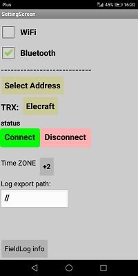 Następnie włączamy WiFi w programie i wpisujemy adres ip naszego interfejsu oraz port.