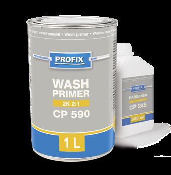 CP 590 Grunt reaktywny 2K 2:1 Grunt reaktywny 2K CP 590 Wash Primer jest schnącym na powietrzu dwuskładnikowym gruntem reaktywnym. Zapewnia znakomite właściwości antykorozyjne.
