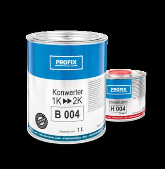 B 004 (NOWOŚĆ) Konwerter lakierów 1K do 2K Żywica akrylowa, która pozwala przekształcić lakier PROFIX bazowy 1K Kar-Bon w lakier akrylowy.