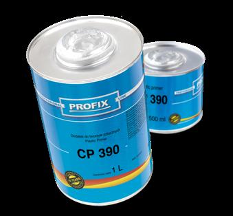 CP 390 Plastic Primer Dodatek zwiększający przyczepność do tworzyw sztucznych Dodatek CP 390 jest szybkoschnącym jednoskładnikowym produktem przeznaczonym do gruntowania elementów wykonanych z