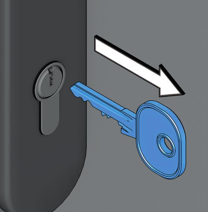 Rygiel zamka głównego i elementy ryglujące w zamkach dodatkowych wsuną się do kaset.