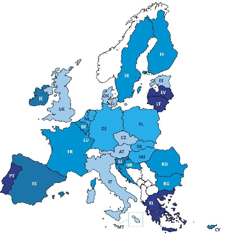 ), na Łotwie (55 proc.), na Cyprze i w Słowenii (po 51 proc.) oraz w Hiszpanii (50 proc.). Z kolei respondenci we Włoszech (31 proc.