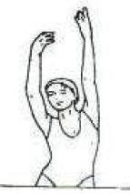 Ćwiczenia rozciągające ramion Rozciągnij lewe i prawe ramię na przemian w kierunku sufitu.