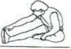 Ćwiczenia kolan Usiądź na podłodze i wyciągnij prawą nogę. Zegnij lewą nogę i umieść stopę na górnej części uda.