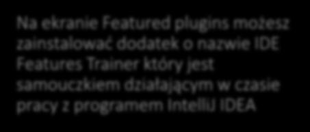 Features Trainer który jest samouczkiem