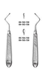 Łyżeczki kostne Scharfe Löffel Bone curettes 09-182 130 mm (5 1/8") 6,2 x 6,7 mm 09-183 160 mm (6 1/4") 7 x 9 mm 09-184 200 mm (8") 9,1 x 11,1 mm 09-1032 130 mm (5 1/8") 09-1033 140 mm (5 1/2")