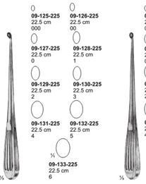 Łyżeczki kostne Scharfe Löffel Bone curettes 09-100 000 3 mm 09-101 00 4 mm 09-102 0 5 mm 09-109 0000 2,8 mm 09-110 000 3,6 mm 09-111 00 4,4 mm 09-112 0 5,2 mm 09-103 1 6 mm 09-104 2 8