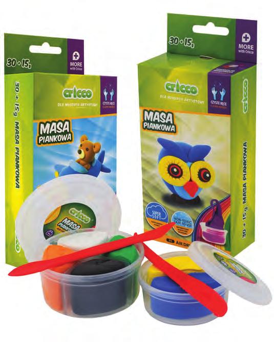 Masa piankowa zestaw medium 30+15g Air dry clay medium set 30+15g CR112 zestaw mas piankowych w różnych kolorach do stworzenia własnej figurki w