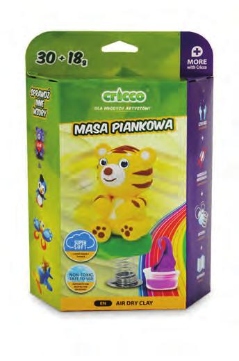 Masa piankowa zestaw na sprężynce medium 30+18g Air dry clay medium set with spring 30+18g CR113 zestaw mas piankowych w różnych kolorach do stworzenia własnej figurki w zestawie instrukcja