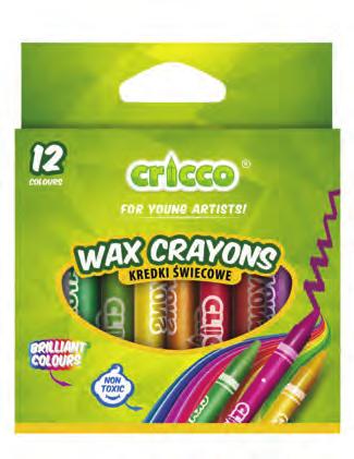 kolory crayons in vivid, intense colours excellent covering properties soft, do not crumble when drawing resistant to fractures