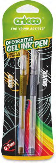 Długopisy żelowe Deco Pen mix 2 sztuki Gel ink Deco Pen set of 2 pcs CR012/MIX idealne rozwiązanie do dekorowania kartek okolicznościowych, listów i zaproszeń, ozdabiania zeszytów i pamiętników