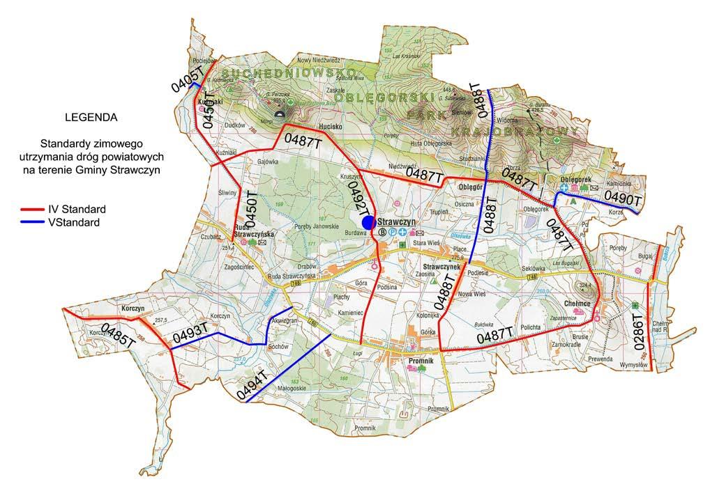 GMINA STRAWCZYN Łączna długość dróg powiatowych na terenie Gminy Strawczyn wynosi