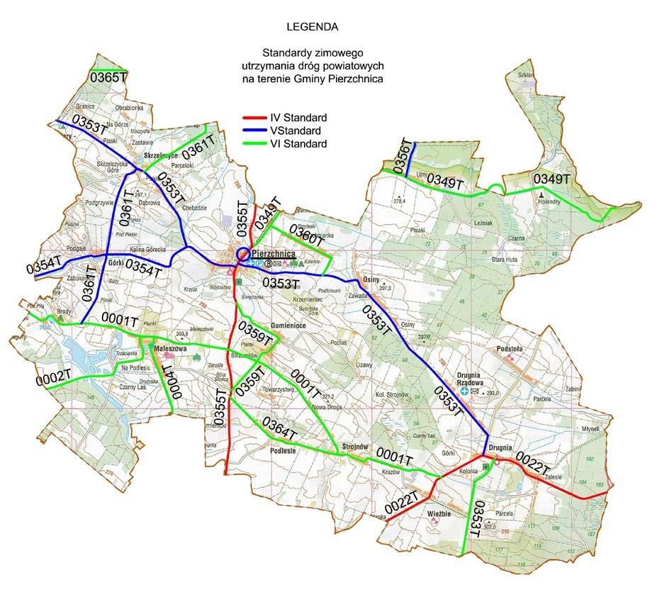 GMINA PIERZCHNICA Łączna długość dróg powiatowych na terenie gminy Pierzchnica wynosi 66,8 km.