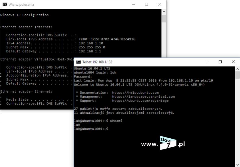 6 (Pobrane z slow7.pl) Dokładniejszy opis narzędzia: telnet znajdziesz w wpisie: Nie samym GUI człowiek żyje. Rzecz o CMD Opis narzędzi graficznych przedstawiono w dalszej części wpisu.