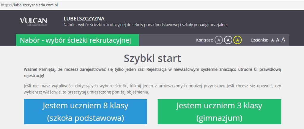 Wybór oddziałów (klas) Przejrzyj ofertę szkół na stronie: lubelszczyzna.edu.com.
