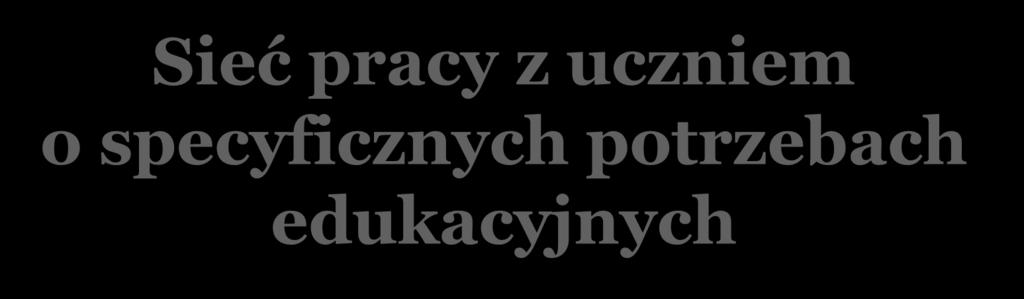 Sieć pracy z uczniem o specyficznych potrzebach edukacyjnych