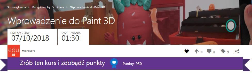 Dowiedz się więcej o możliwościach Paint 3D i