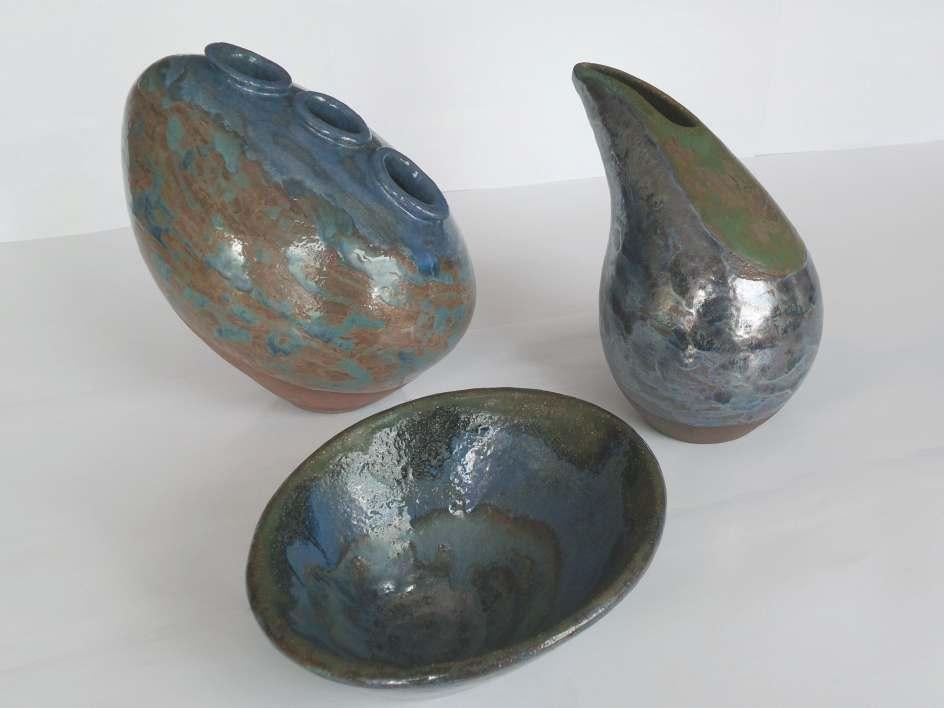 Formy ceramiczne, 2013, wys. 12-27 cm, glina szkliwiona, temp.